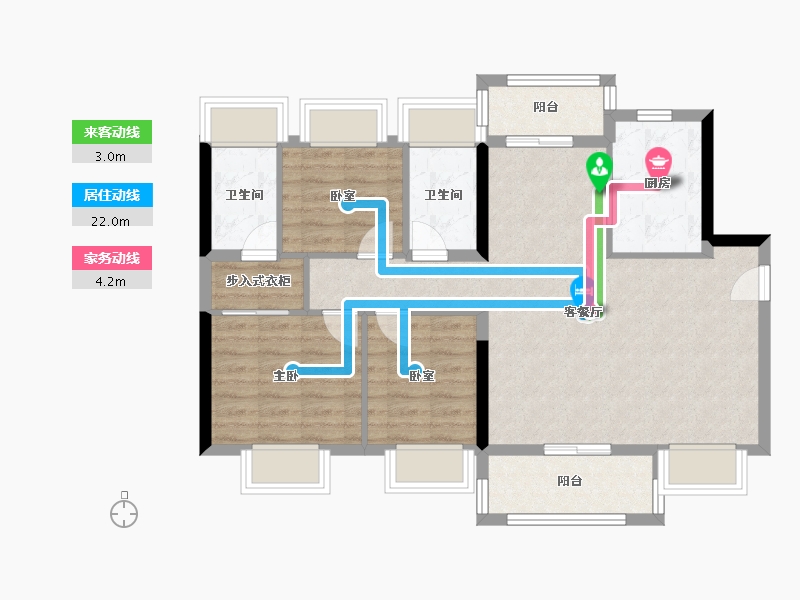 广东省-东莞市-金众柏悦公馆-85.02-户型库-动静线