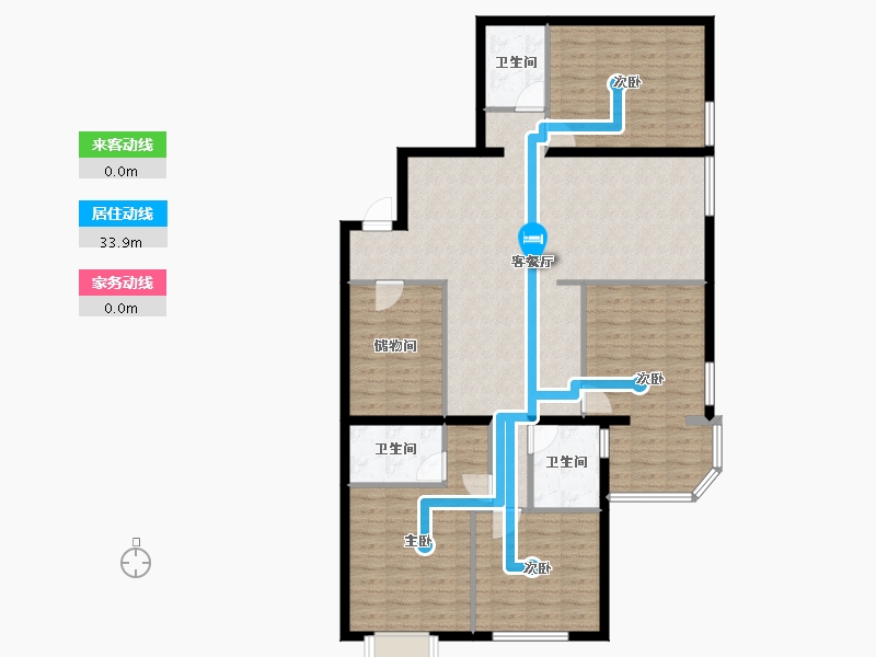 北京-北京市-汇园国际公寓-F座-148.00-户型库-动静线