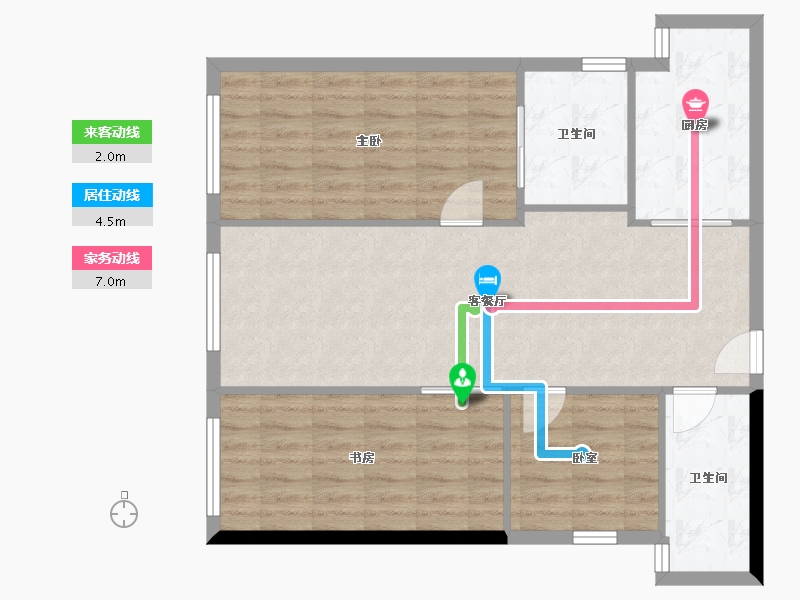 云南省-昆明市-润城学府公馆-82.43-户型库-动静线