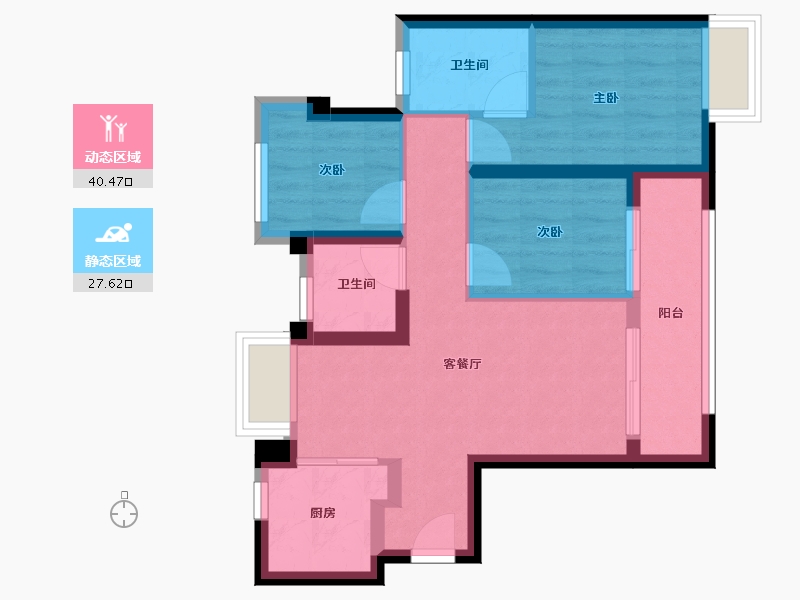 福建省-厦门市-保利中交云上-71.20-户型库-动静分区