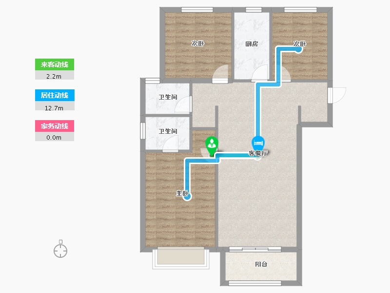 北京-北京市-隆基泰和紫金府-93.93-户型库-动静线