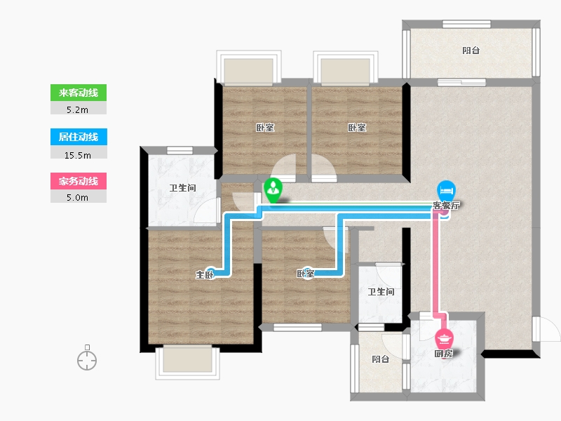 湖南省-永州市-御泽园西苑-129.00-户型库-动静线