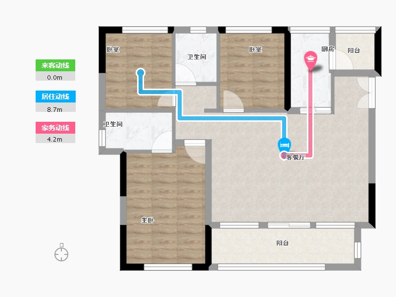 四川省-眉山市-滨江睿城一期-80.00-户型库-动静线