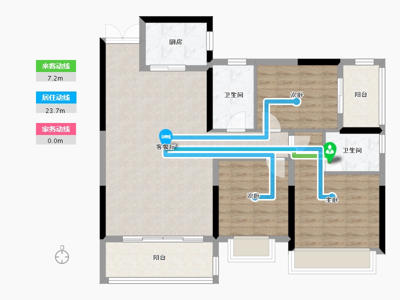 湖南省-郴州市-金盛·朝阳嘉园-93.40-户型库-动静线