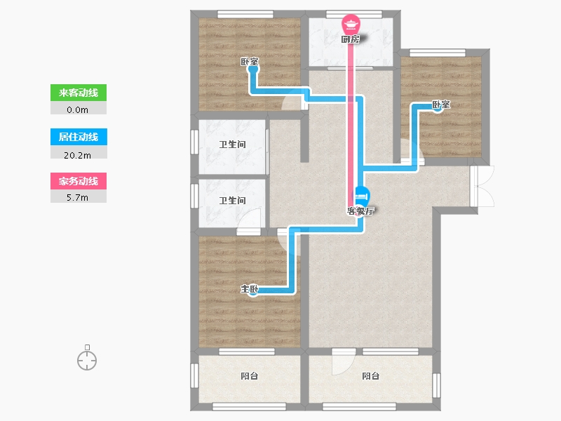 新疆维吾尔自治区-石河子市-天筑云锦-113.14-户型库-动静线