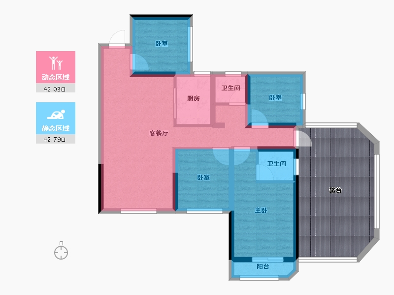 四川省-眉山市-聚亿天府锦城三期-80.40-户型库-动静分区