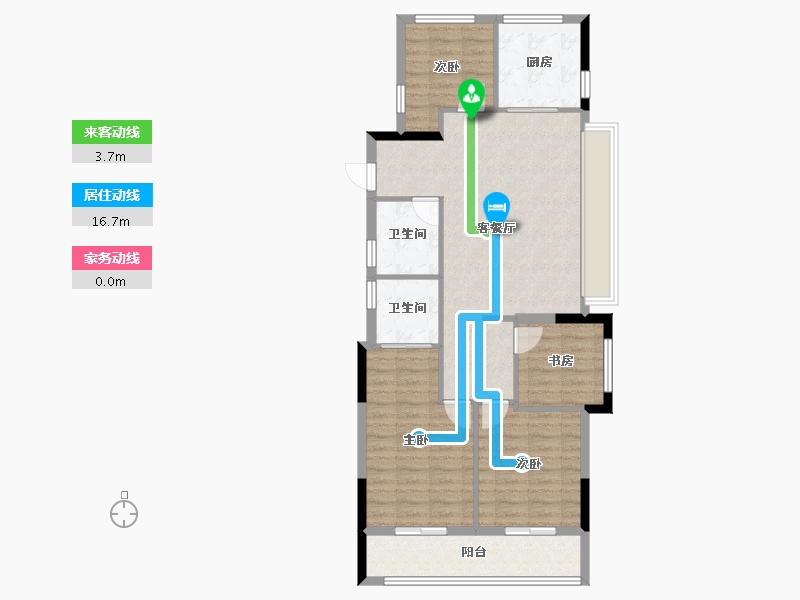 浙江省-杭州市-蓝城琉翠轩-92.79-户型库-动静线