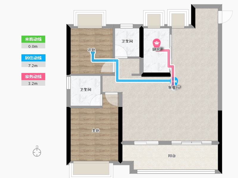 湖北省-武汉市-中建福地星城-76.00-户型库-动静线