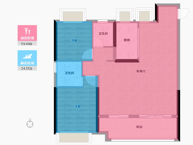 湖北省-武汉市-中建福地星城-76.00-户型库-动静分区