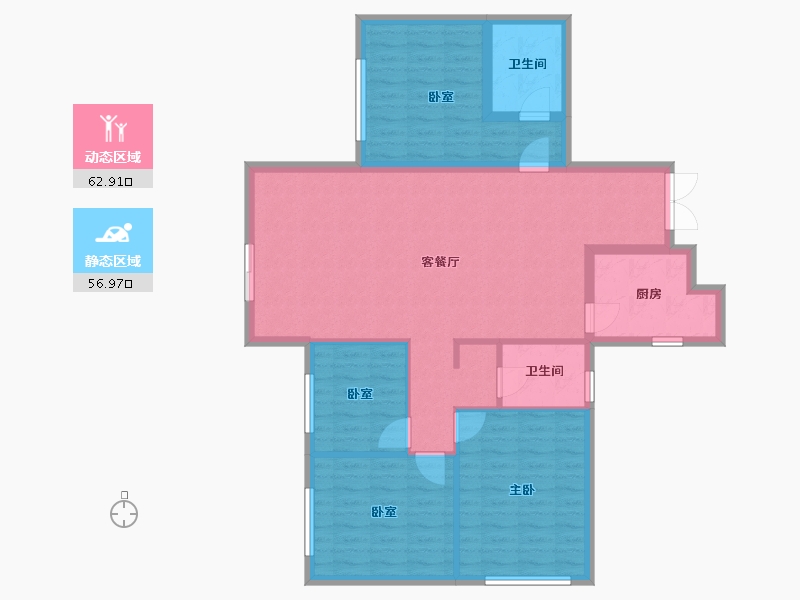 贵州省-贵阳市-天龙花园-115.20-户型库-动静分区