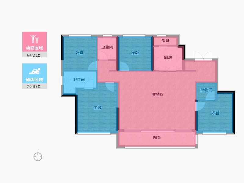 四川省-成都市-中交天府九章-104.24-户型库-动静分区