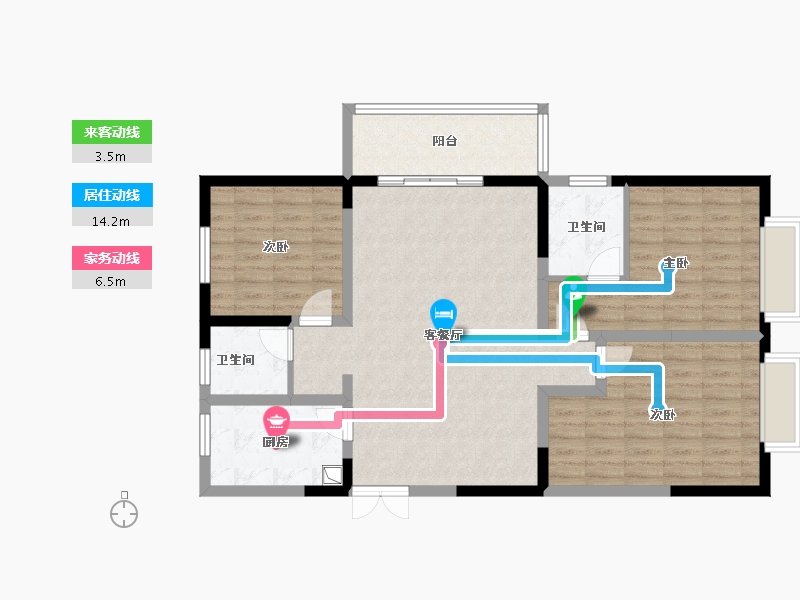 安徽省-阜阳市-鑫海桃李春晖小区-100.00-户型库-动静线