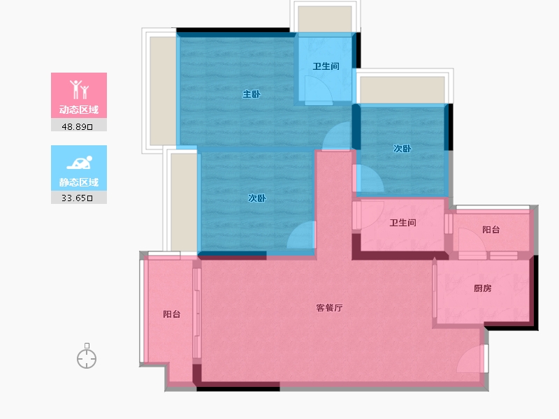 广东省-惠州市-星河荣域-78.97-户型库-动静分区