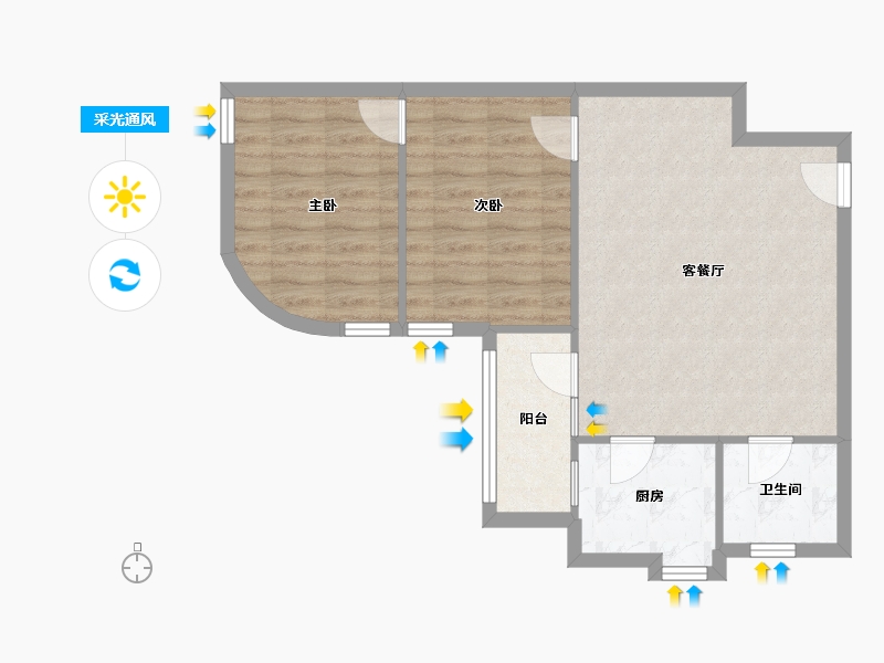 山东省-青岛市-华嘉大厦-78.40-户型库-采光通风