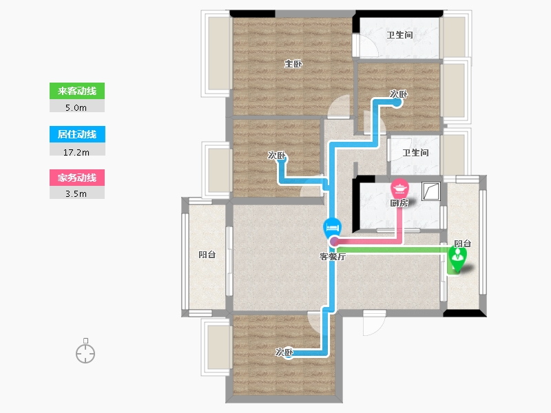 重庆-重庆市-碧桂园-95.20-户型库-动静线