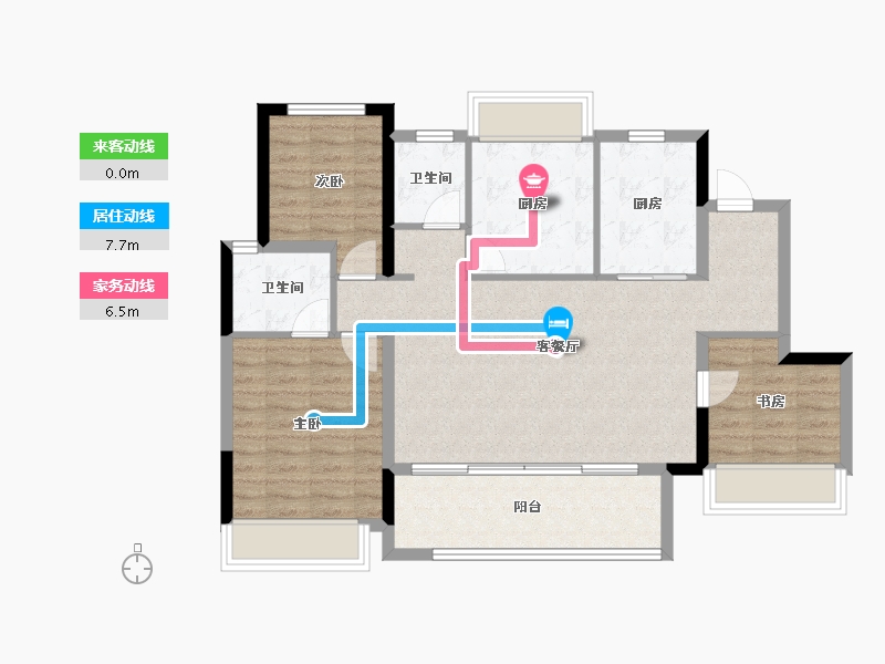 四川省-成都市-交子峯萃-92.14-户型库-动静线