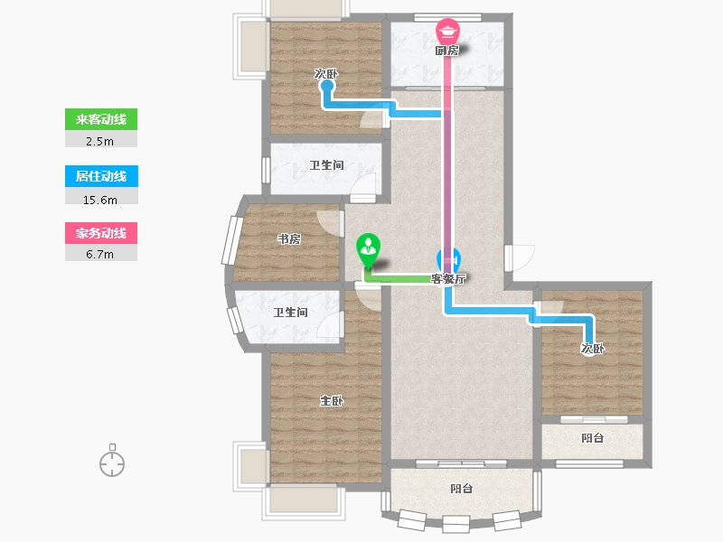 山西省-运城市-滨湖一号-149.79-户型库-动静线