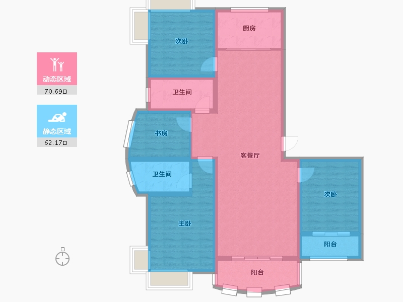 山西省-运城市-滨湖一号-149.79-户型库-动静分区