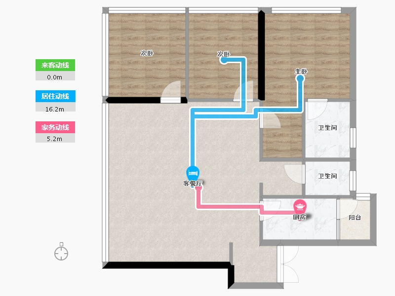 云南省-昆明市-润城学府公馆-90.49-户型库-动静线