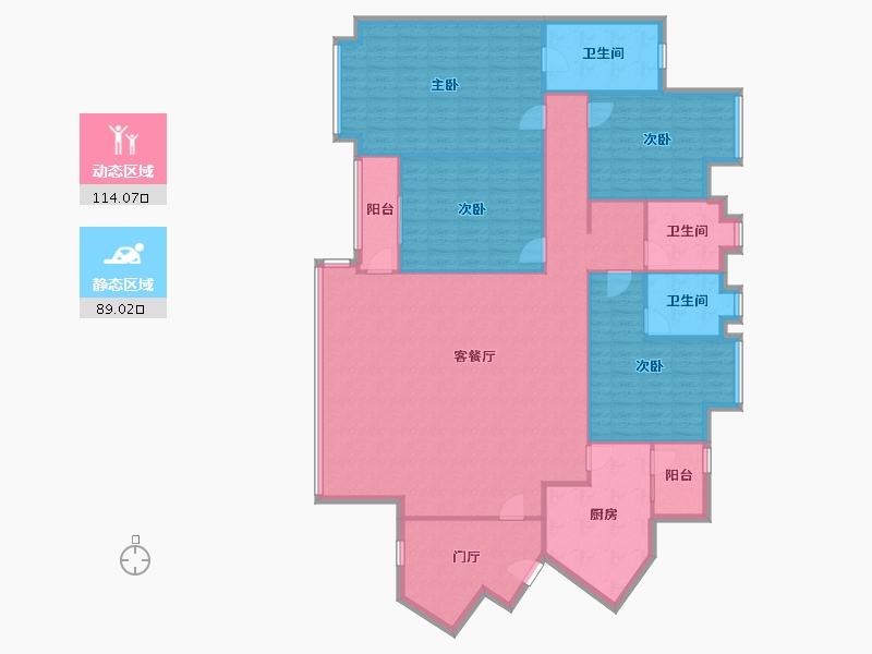 四川省-成都市-新鸿基悦城-160.00-户型库-动静分区