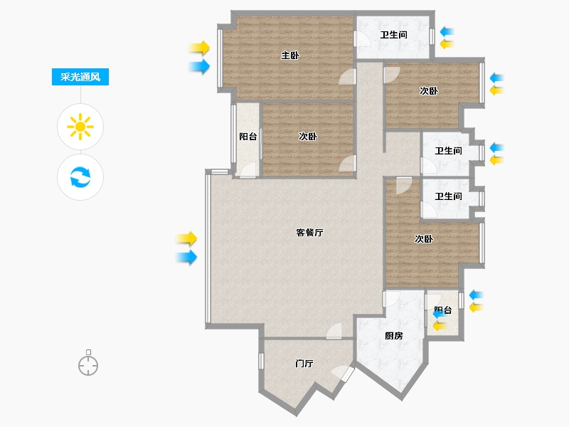 四川省-成都市-新鸿基悦城-160.00-户型库-采光通风