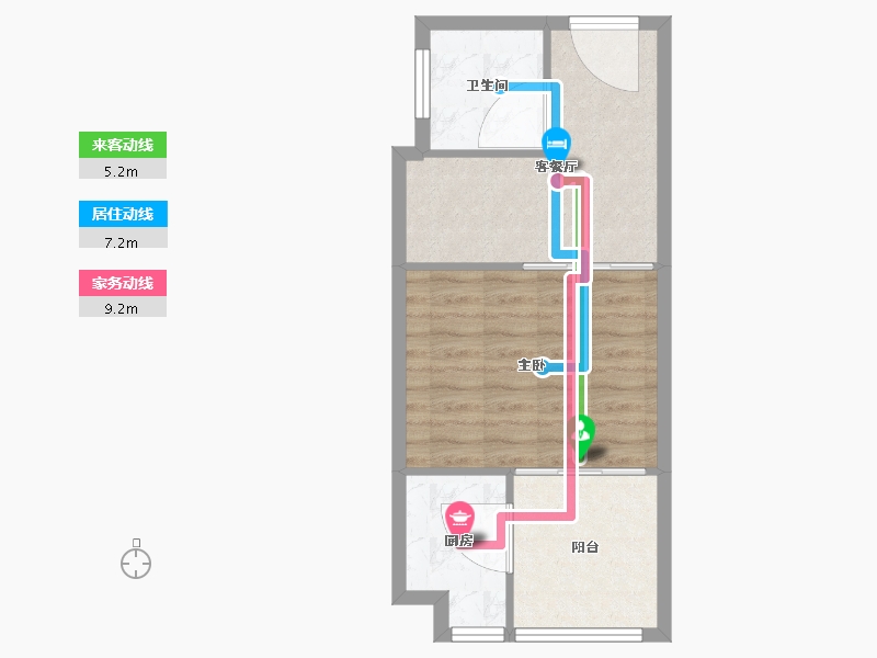 河南省-驻马店市-富驿·金科贵府-45.61-户型库-动静线