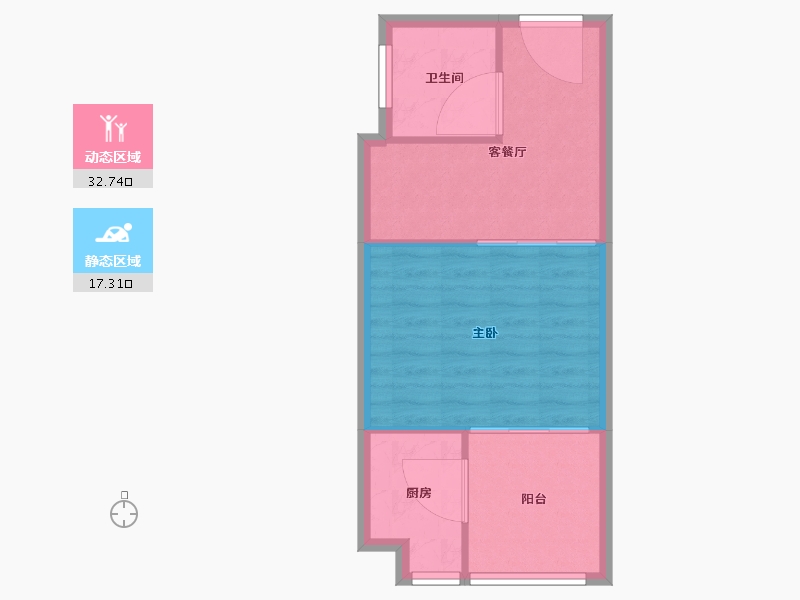 河南省-驻马店市-富驿·金科贵府-45.61-户型库-动静分区