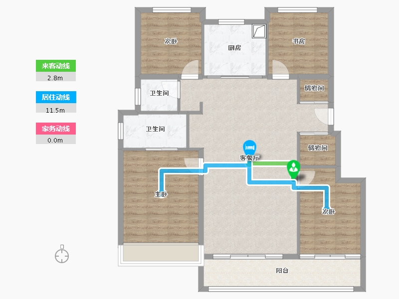 北京-北京市-保利·天汇-111.20-户型库-动静线