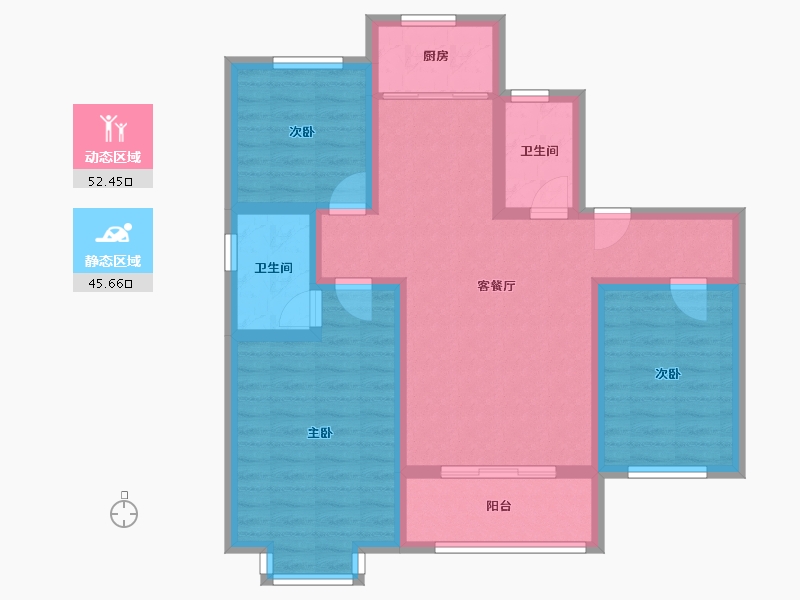 河北省-邯郸市-碧湖湾-100.88-户型库-动静分区