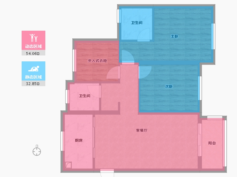 上海-上海市-华悦雅苑-77.28-户型库-动静分区