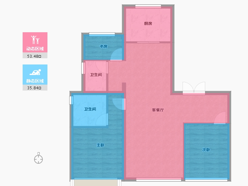 河北省-保定市-北京城建·德远云璟-80.52-户型库-动静分区