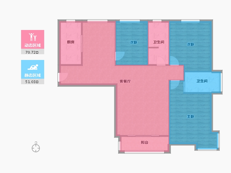 宁夏回族自治区-银川市-鲁银拾城塾2期-111.20-户型库-动静分区