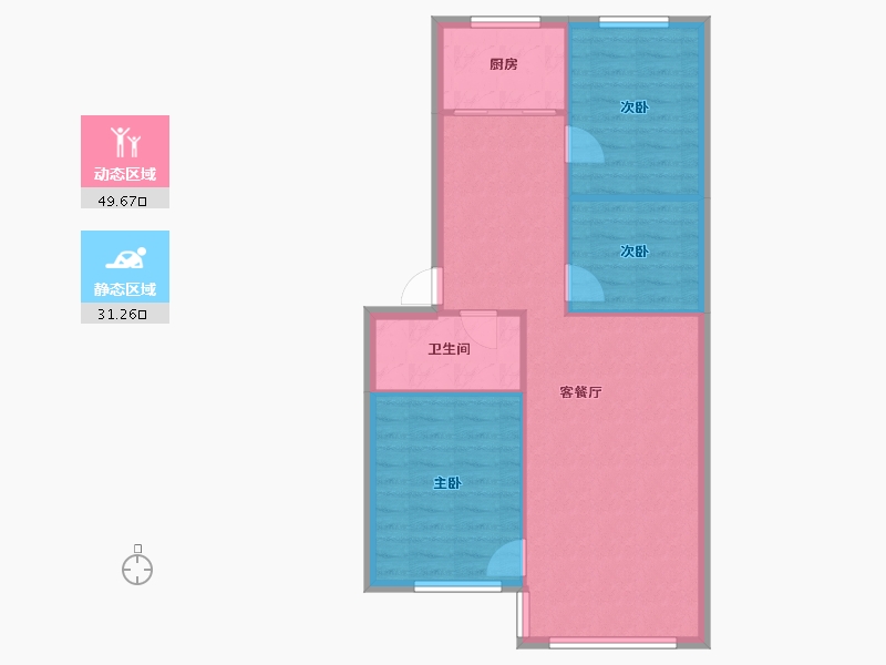 甘肃省-酒泉市-金地嘉汇庭苑-79.20-户型库-动静分区