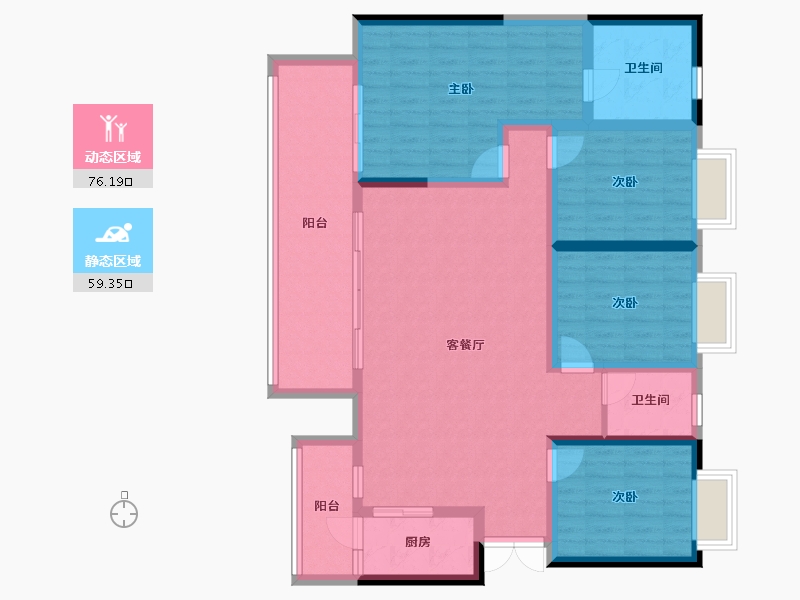 四川省-绵阳市-富临绵州水郡-143.00-户型库-动静分区