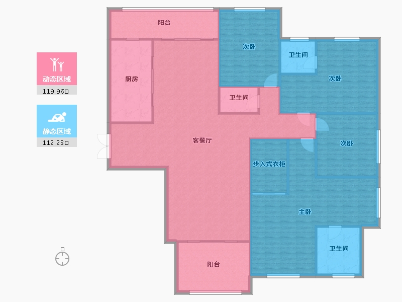 湖南省-长沙市-湘江壹号-207.84-户型库-动静分区