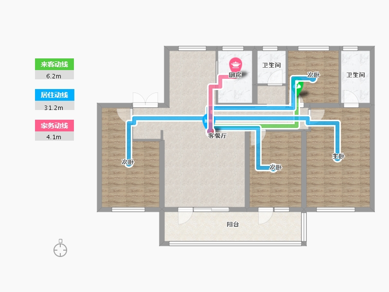 山东省-济宁市-中玮名门-120.00-户型库-动静线