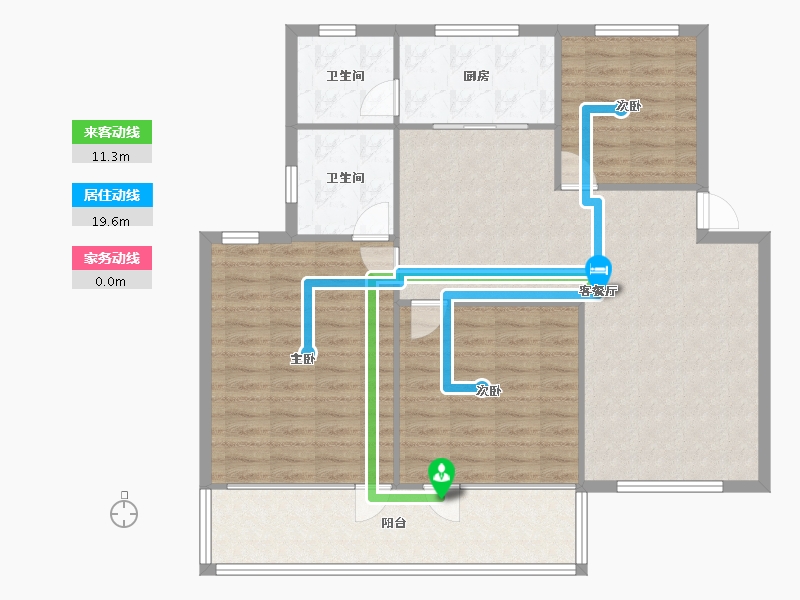 广西壮族自治区-南宁市-竹塘路14号-110.00-户型库-动静线