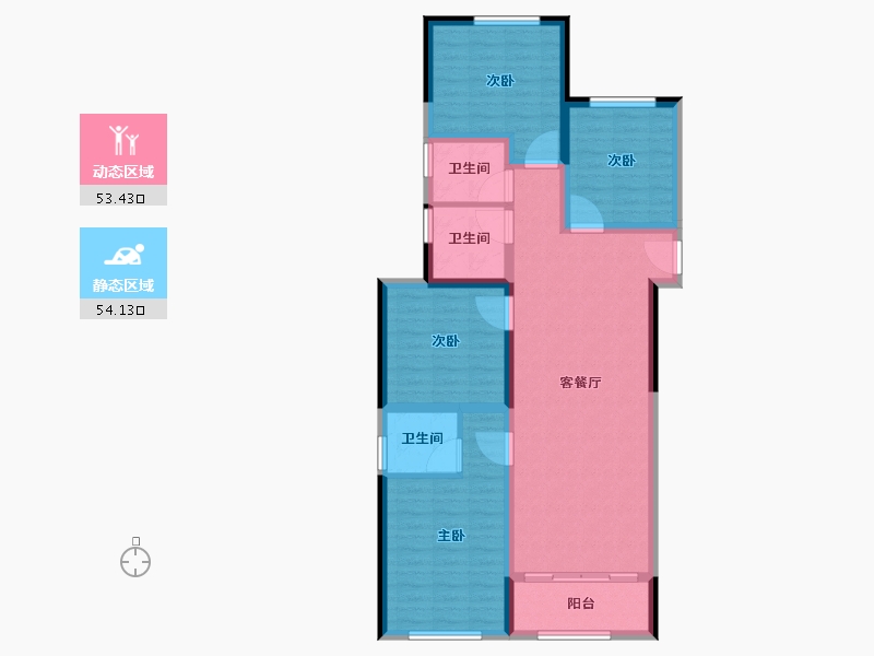 河南省-商丘市-高铁新城-96.00-户型库-动静分区