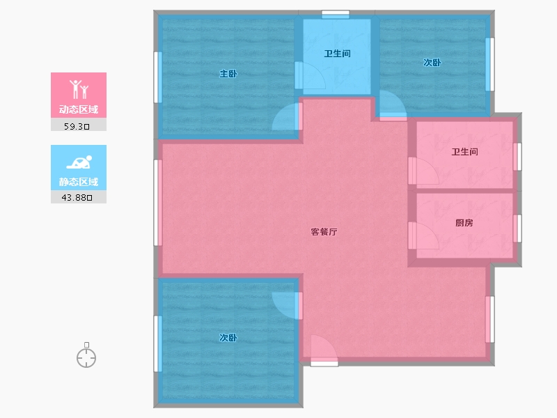 上海-上海市-胜利路31弄-110.80-户型库-动静分区