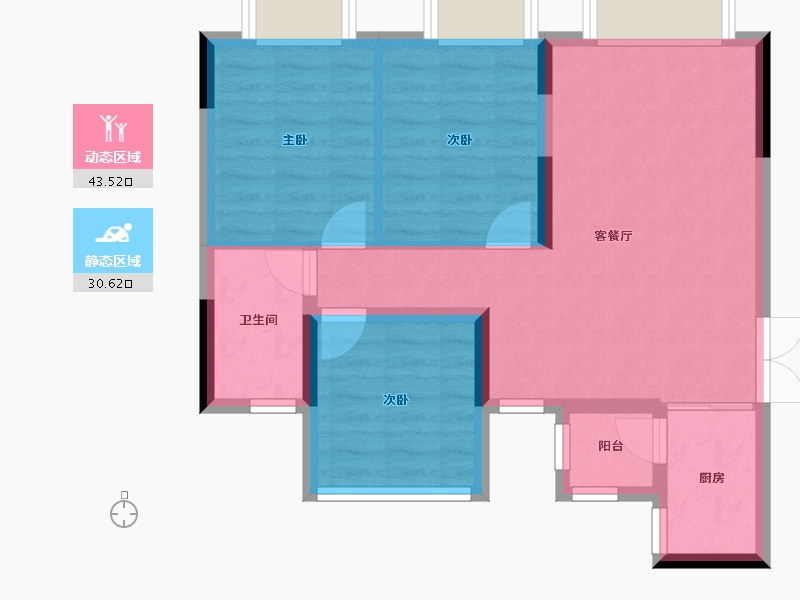 四川省-成都市-兴科望庭学苑-70.00-户型库-动静分区