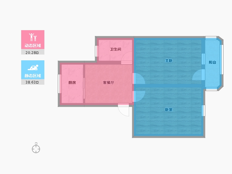 上海-上海市-古华一区-北区-51.20-户型库-动静分区