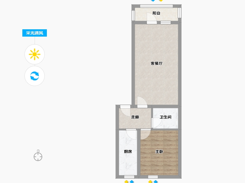 北京-北京市-北影小区-45.00-户型库-采光通风