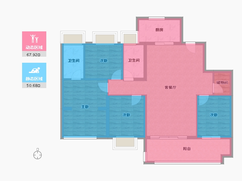 江西省-南昌市-南昌保利和光-五期-114.40-户型库-动静分区