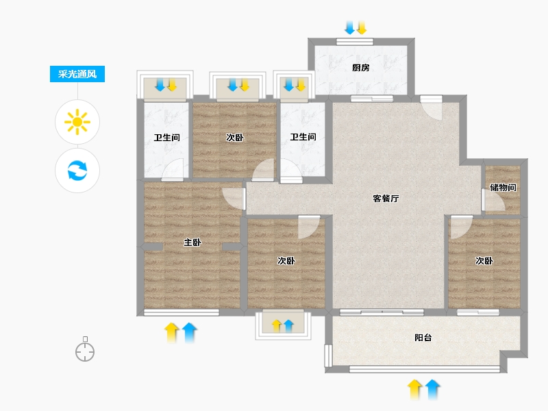 江西省-南昌市-南昌保利和光-五期-114.40-户型库-采光通风