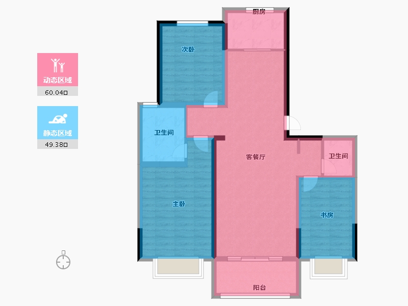 山东省-济宁市-金都北苑西区-98.21-户型库-动静分区