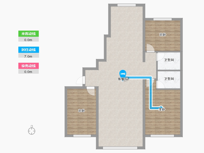 内蒙古自治区-呼伦贝尔市-勤达新城国际广场-120.45-户型库-动静线