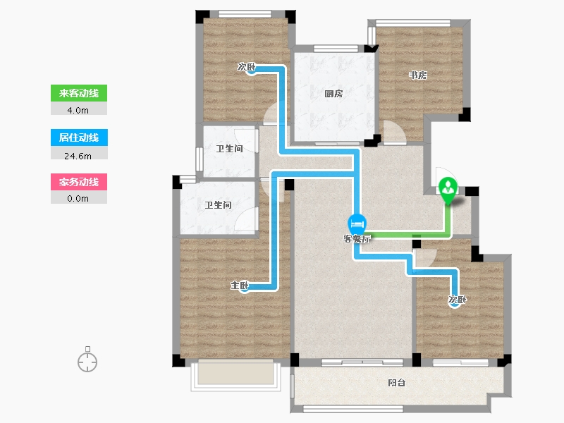 浙江省-台州市-浅水湾-110.40-户型库-动静线