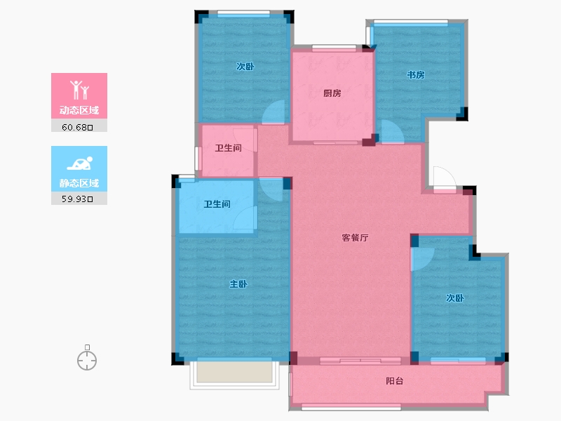 浙江省-台州市-浅水湾-110.40-户型库-动静分区