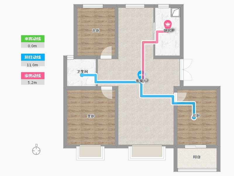 河北省-沧州市-恒盛领秀-86.00-户型库-动静线