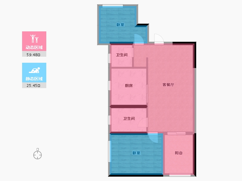 河南省-周口市-周师家属院-76.37-户型库-动静分区